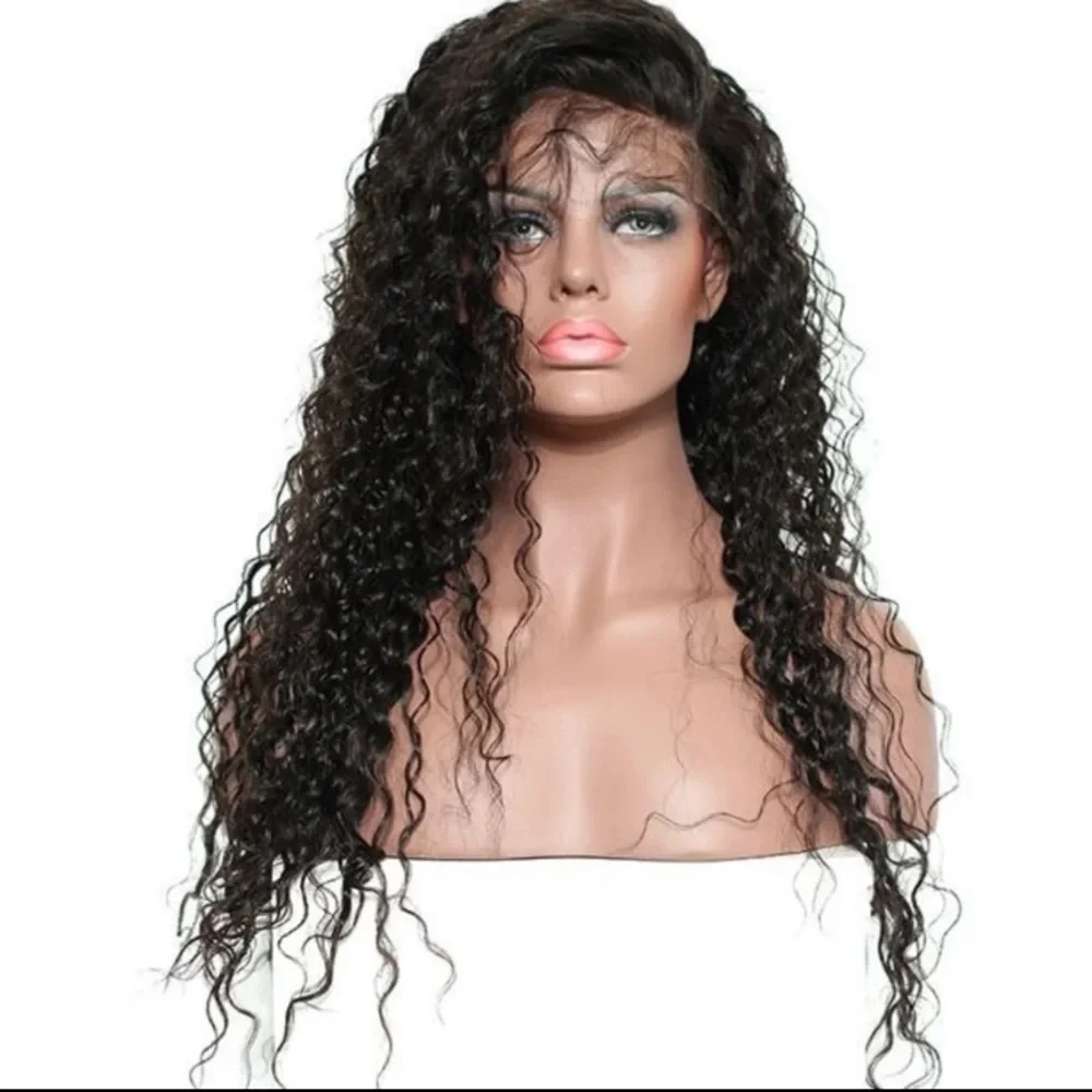 Deep Wave hawaiian  Lace Front Human Hair Wig NEW